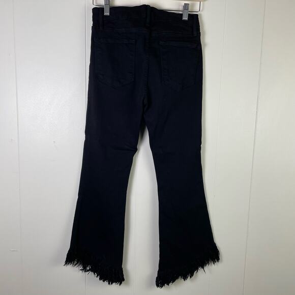Frame Black Le Crop Mini Boot Cut‎ Jeans frayed - Picture 2 of 8